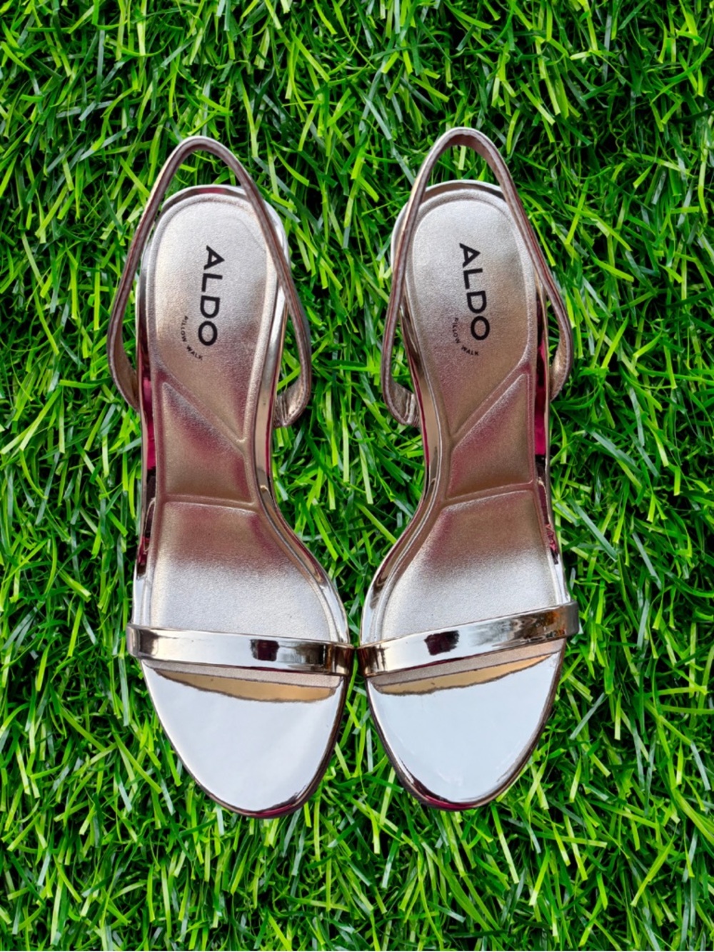 Aldo Gold Pillow Walk Heels